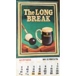 1979 Vintage Guinness Calendar Month Print – The Long Break –