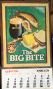 1971 Vintage Guinness Calendar Month Print –The Big Bite”