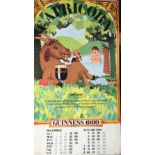 1980 Vintage Double Sided Guinness Calendar Month Print *1