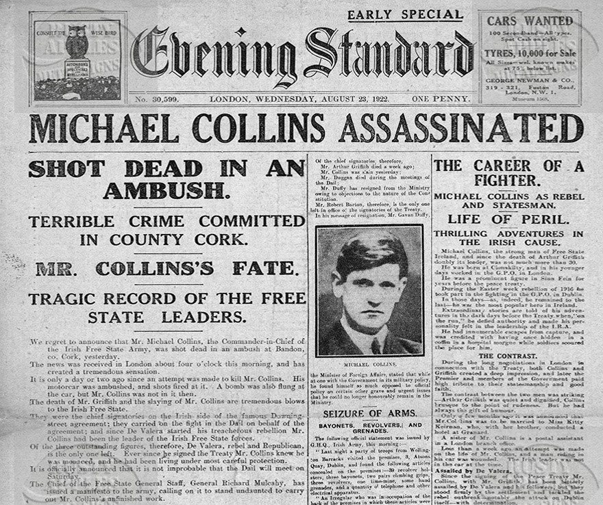 Michael Collins Original Penny Metal Plaque Montage 100th Anniversary - Image 2 of 3