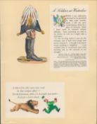 Genuine Double Sided Lithographed illustration 1937 Guinness "Scrapbook" *8