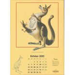 2003 Guinness Calendar Print John Gilroys Animals Characters *13