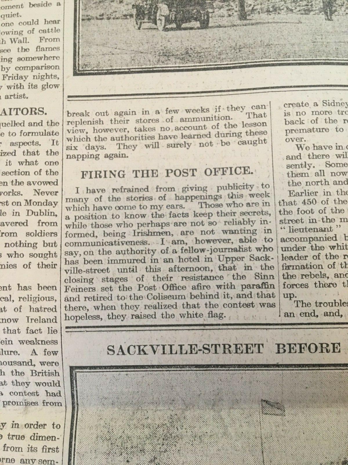 Easter Rising Rebellion 1916 Original Complete Newspaper 2nd May Images & Reports - Image 9 of 12
