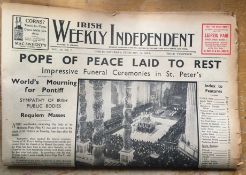 The Weekly Irish Independence 1939 Irish News, GAA Reports, Adverts, RTE Guide 3