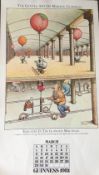 1981 Guinness Calendar Month Print John Ireland "The Gentle Art Of Making Guinness" *2