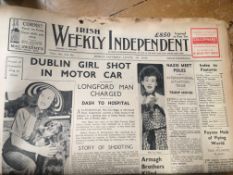 The Weekly Irish Independence 1939 Irish News, GAA Reports, Adverts, RTE Guide 8