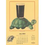 2003 Guinness Calendar Print John Gilroys Animals Characters *10