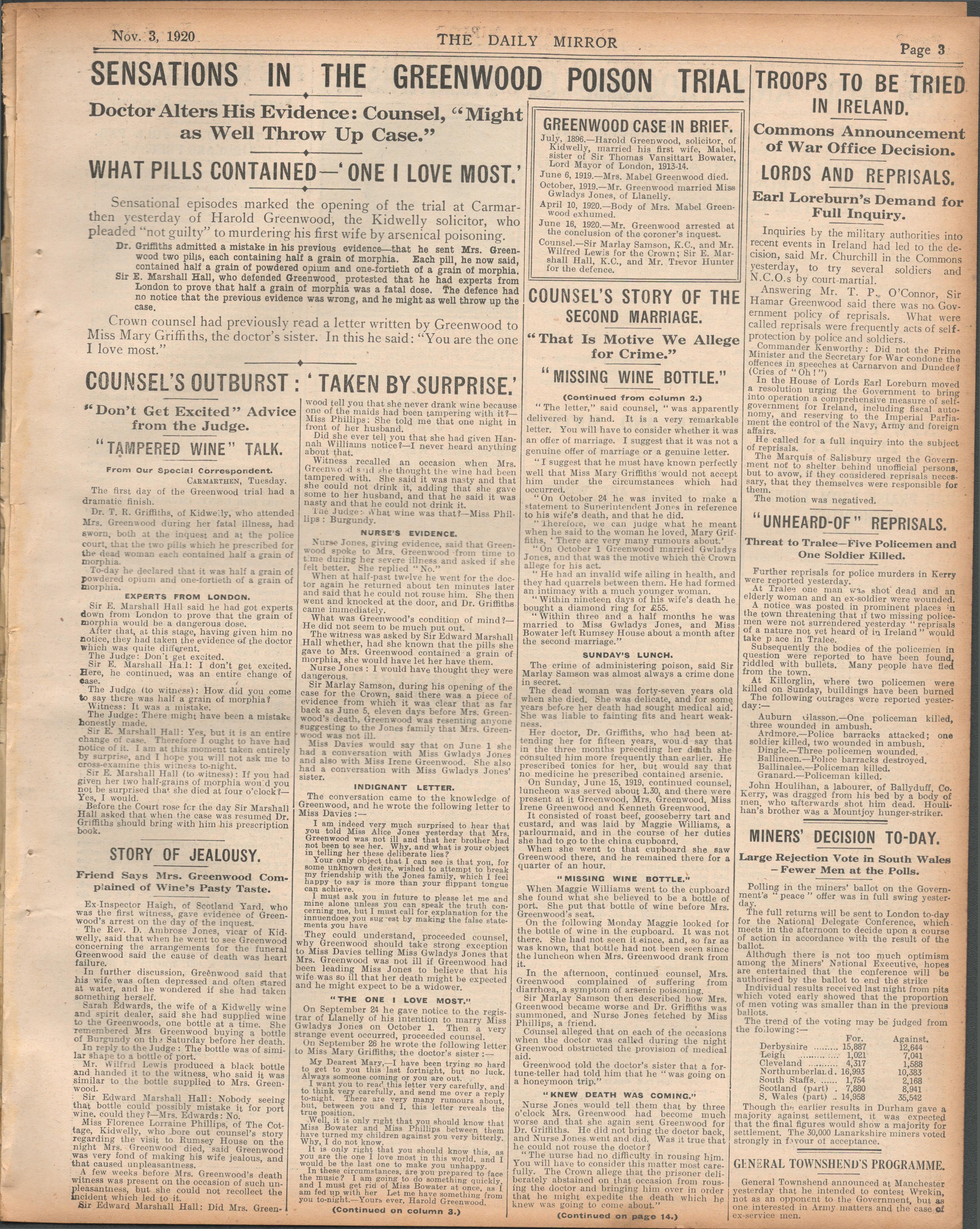 Three 1920 Complete Newspapers Reports Latest Incidents Irish War Of Independence 1 - Image 7 of 7