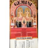 1980 Vintage Double Sided Guinness Calendar Month Print *4