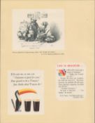 Genuine Double Sided Lithographed illustration 1937 Guinness "Scrapbook" *7