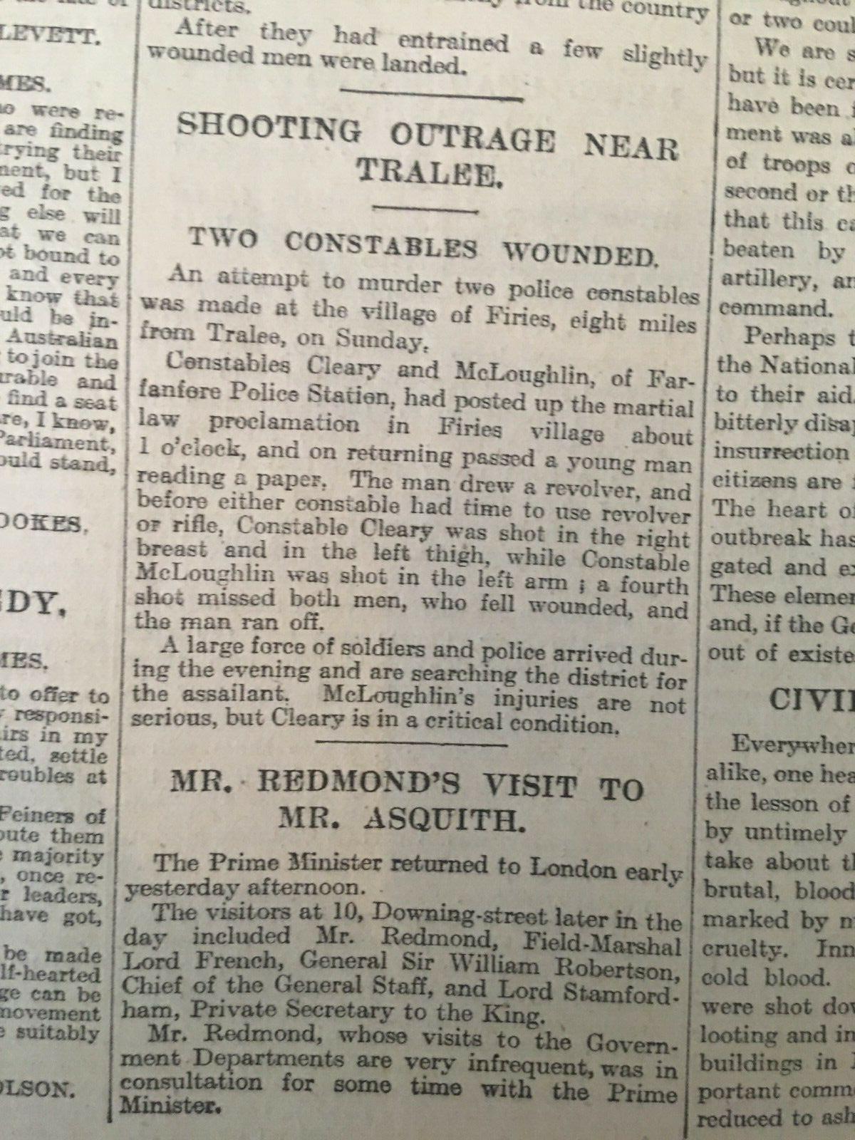 Easter Rising Rebellion 1916 Original Complete Newspaper 2nd May Images & Reports - Image 6 of 12