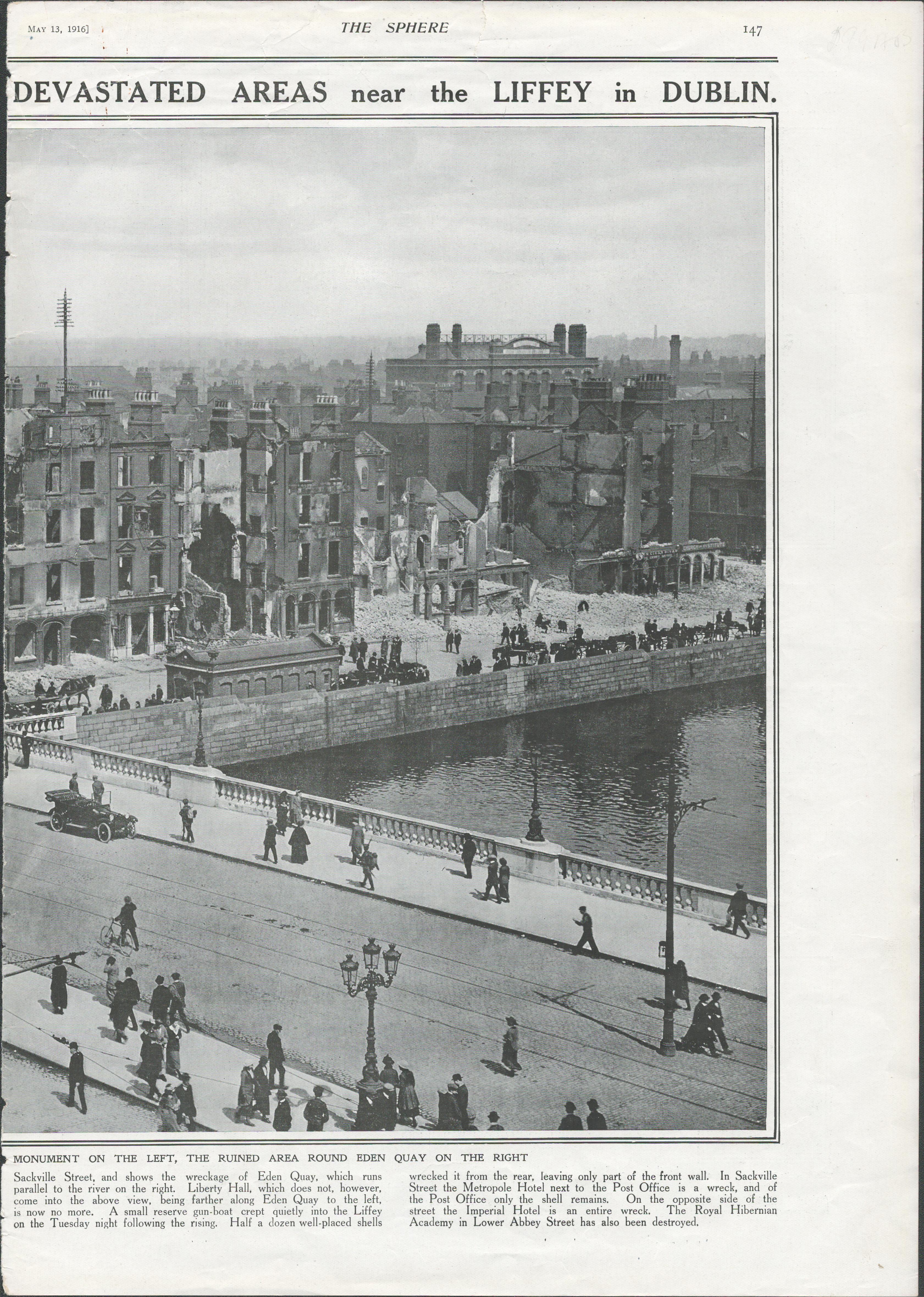 Double Centre Page The Sphere Newspaper The Aftermath of The Easter Rising - Image 3 of 3