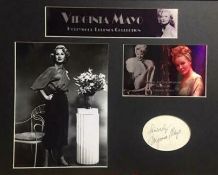 The late Hollywood Legend Virginia Mayo Autographed Montage