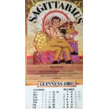 1980 Vintage Double Sided Guinness Calendar Month Print *3