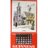 1976 Vintage Guinness Calendar Print –Pub Names” Artwork *2