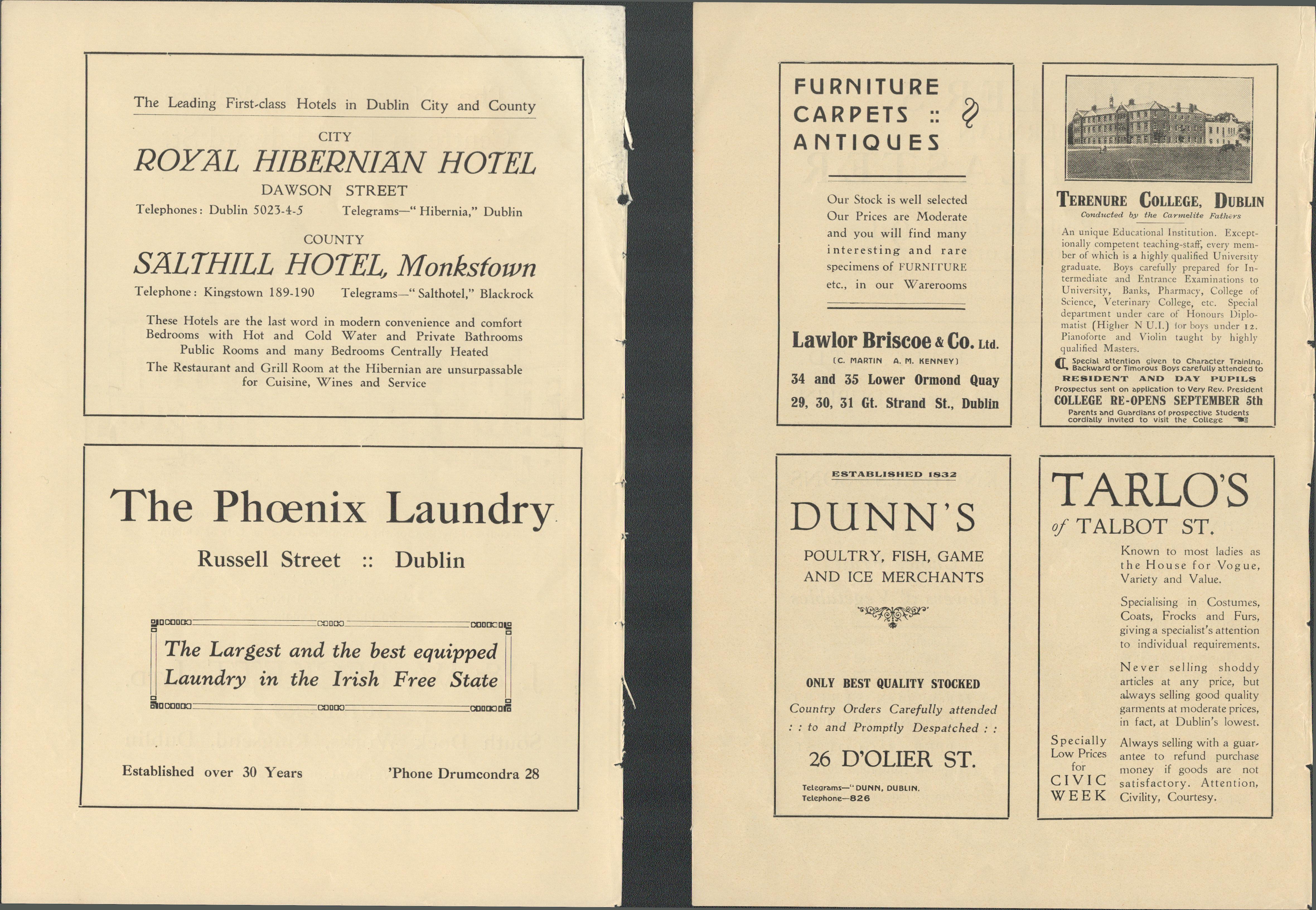 Collection Of 16 Vintage Original 1920's Dublin Traders Advertisements. - Image 10 of 17