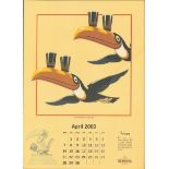 2003 Guinness Calendar Print John Gilroys Animals Characters *7