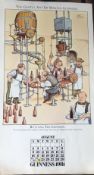 1981 Guinness Calendar Month Print John Ireland "The Gentle Art of Making Guinness" *4