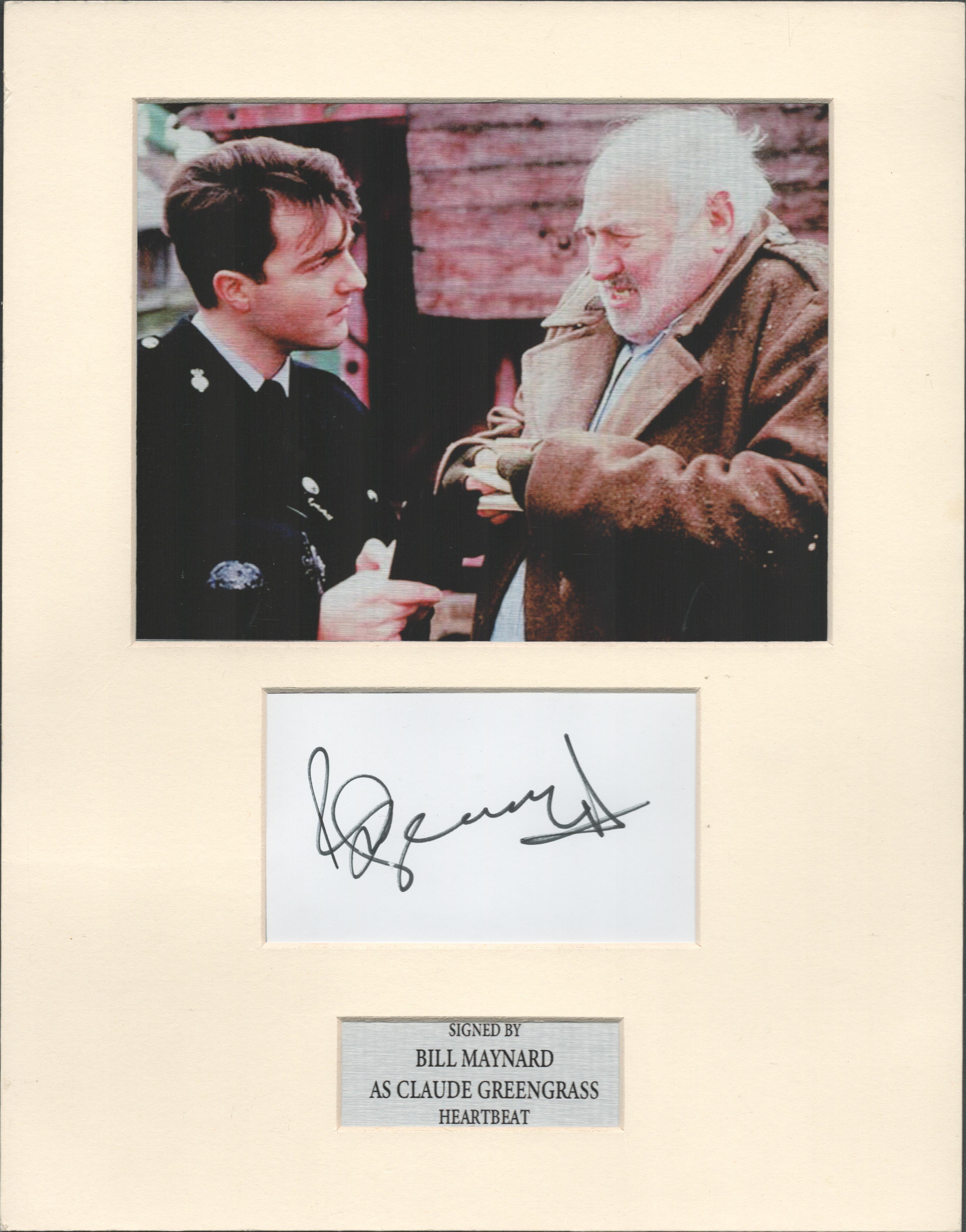 Autographed Montage the Late Bill Maynard as Claude Greengrass Heartbeat
