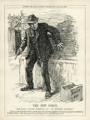 Rare Punch Print _Irish Civil War Gunman & The Ballot Box -1922