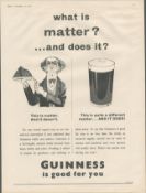 Original 1957 Guinness Print –What is Matter” G.E. 2877.D