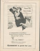 Original 1957 Guinness Print –Thirst for Knowledge -G.E.2870 I.