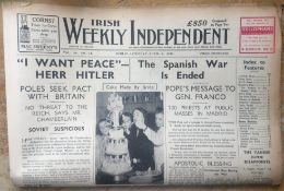 The Weekly Irish Independence 1939 Irish News, GAA Reports, Adverts, RTE Guide 11