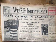 The Weekly Irish Independence 1939 Irish News, GAA Reports, Adverts, RTE Guide 12