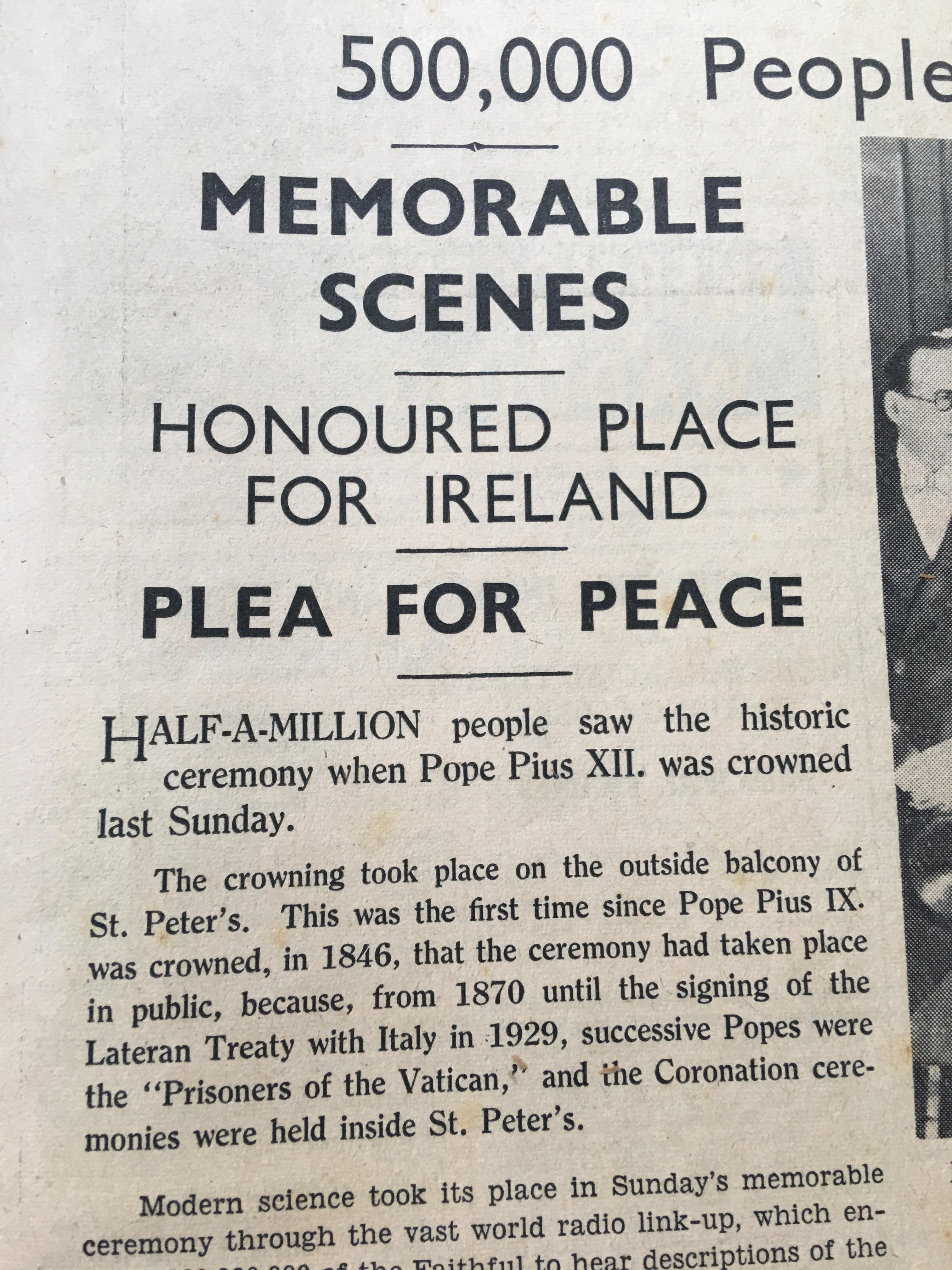 The Weekly Irish Independence 1939 Irish News, GAA Reports, Adverts, RTE Guide 9 - Image 5 of 13