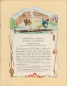 Genuine Double Sided Lithographed illustration 1937 Guinness "Scrapbook" *1