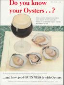 1959 Vintage Guinness Print –Know Your Oysters” GE 3192.