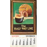 1979 Vintage Guinness Calendar Month Print –The Half Way Line –