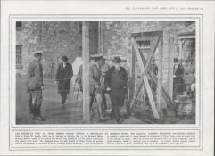 Antique 1916 Easter Rising Print Prime Minister Mr Asquith Visits Irish Prisoners.