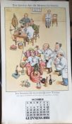 1981 Guinness Calendar Month Print John Ireland "The Gentle Art of Making Guinness" *9