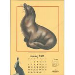 2003 Guinness Calendar Print John Gilroys Animals Characters *4
