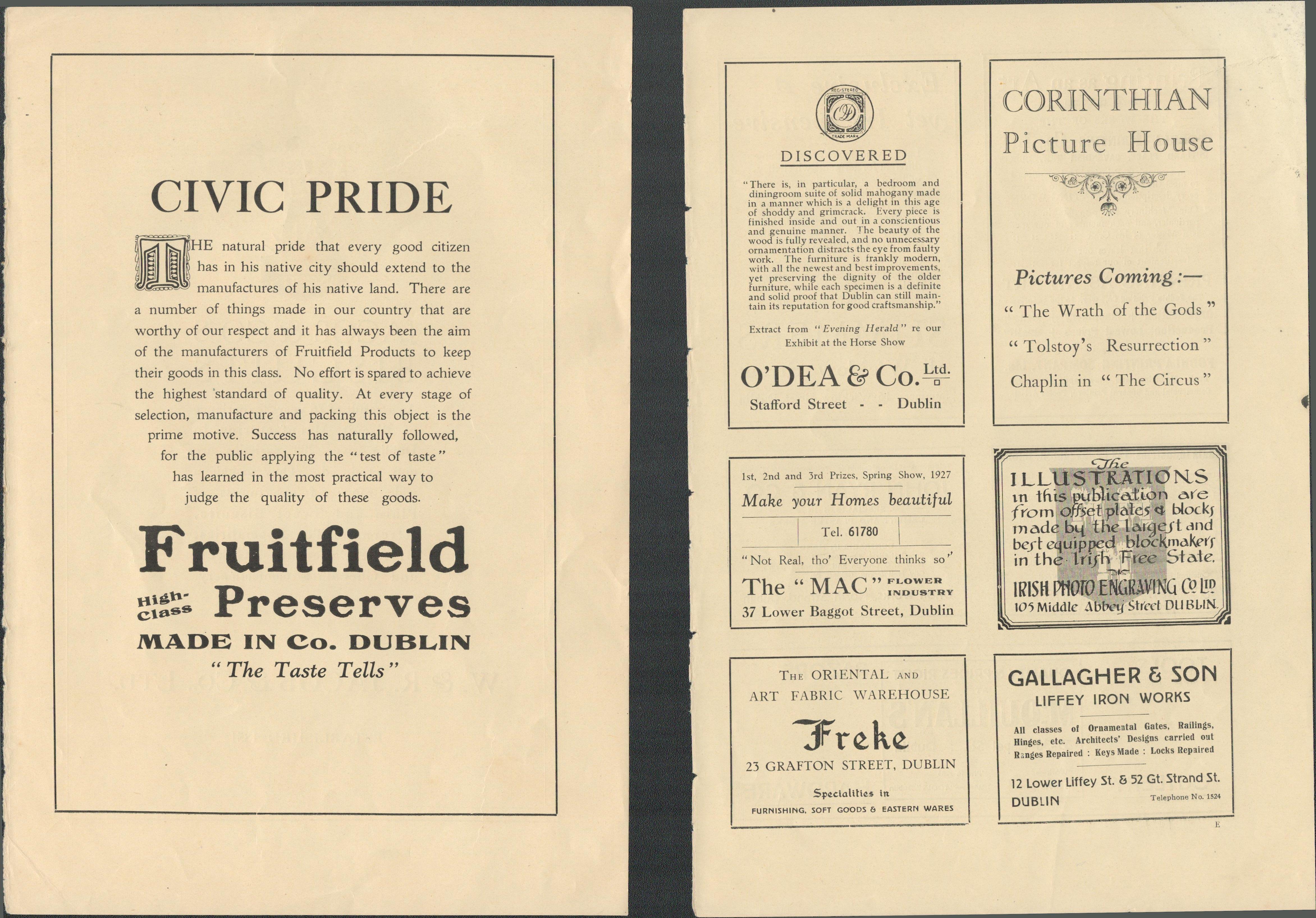 Collection Of 16 Vintage Original 1920's Dublin Traders Advertisements. - Image 3 of 17