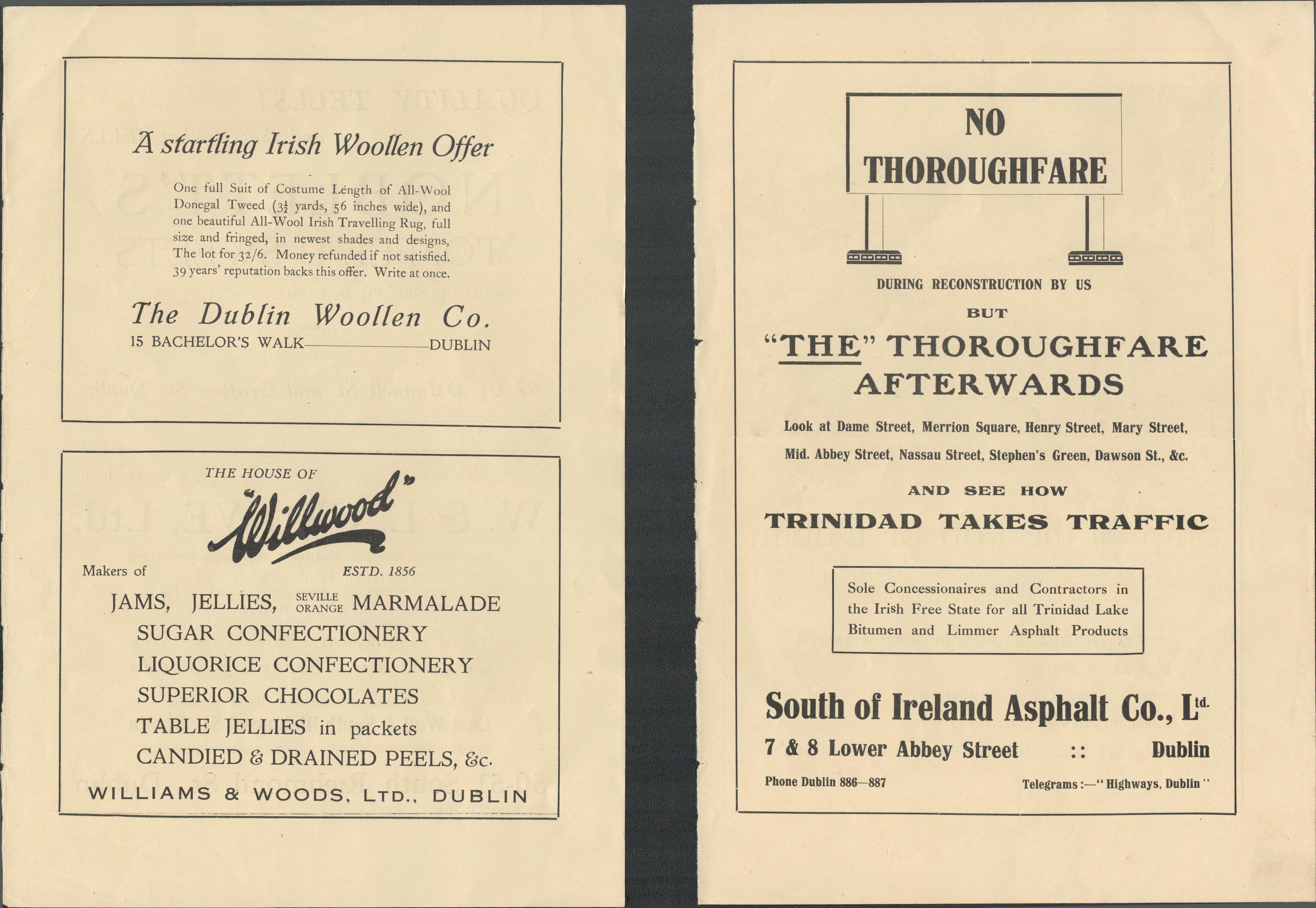 Collection Of 16 Vintage Original 1920's Dublin Traders Advertisements. - Image 5 of 17