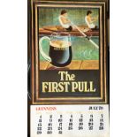 1979 Vintage Guinness Calendar Month Print –The First Pull –