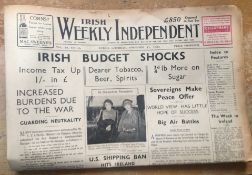 The Weekly Irish Independence 1939 Irish News, GAA Reports, Adverts, RTE Guide 1