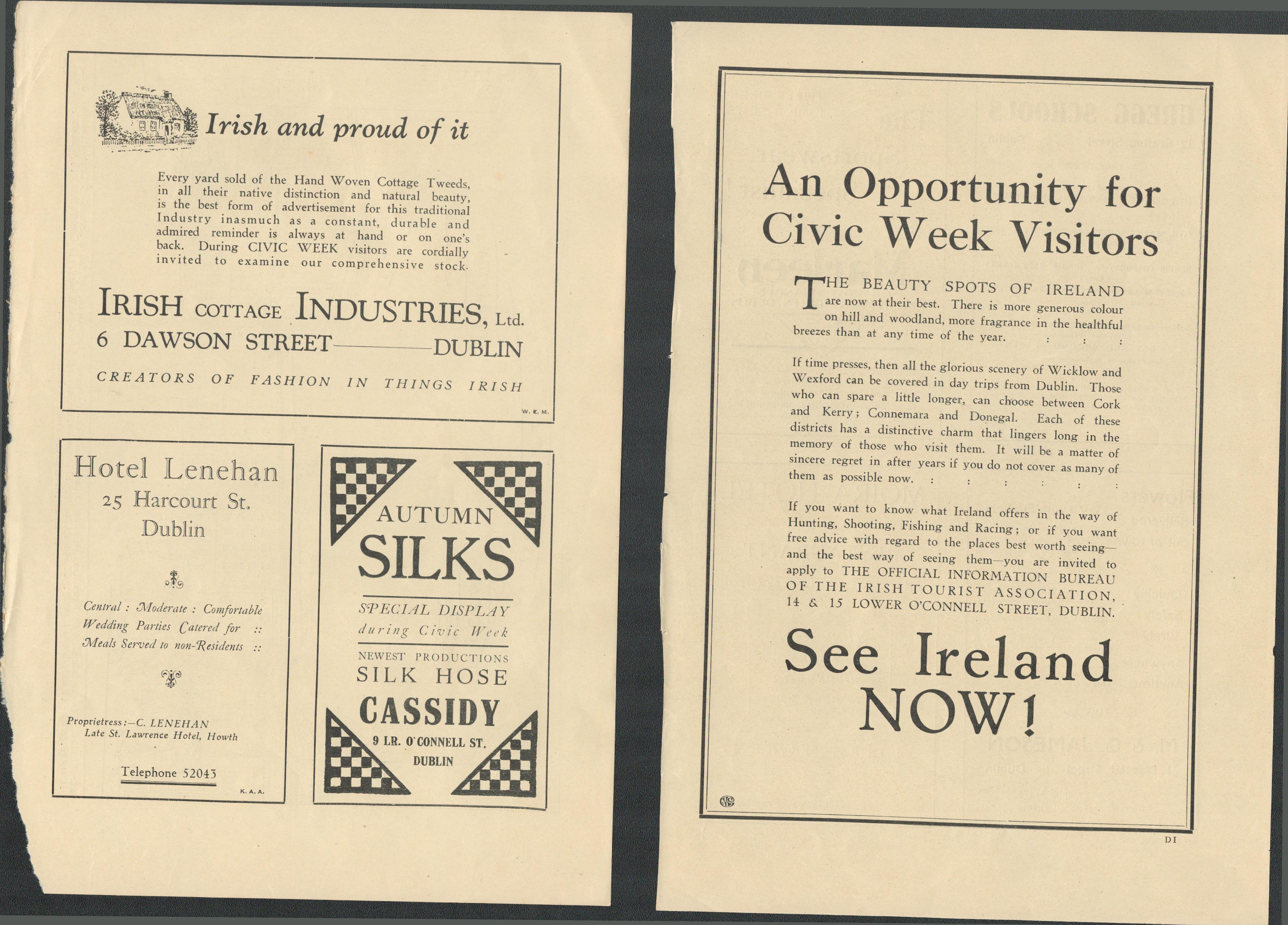 Collection Of 16 Vintage Original 1920's Dublin Traders Advertisements. - Image 12 of 17