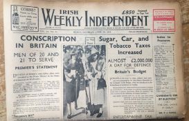 The Weekly Irish Independence 1939 Irish News, GAA Reports, Adverts, RTE Guide 4