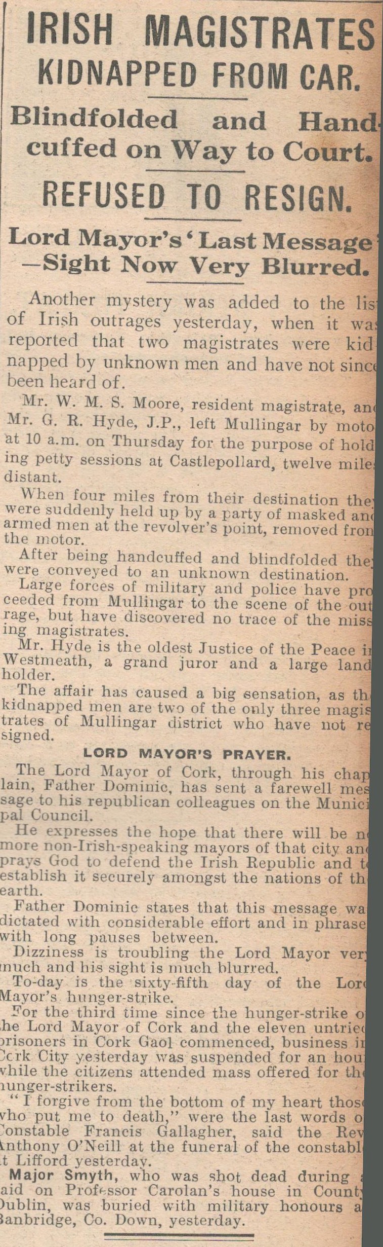 Three 1920 Complete Newspapers Reports Latest Incidents Irish War Of Independence 1 - Image 3 of 7