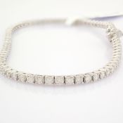 HRD Antwerp Certificated 14K White Gold Diamond Bracelet (Total 2.06 Ct. Stone)