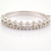 HRD Antwerp Certificated 14k White Gold Diamond Ring (Total 0.34 Ct. Stone)