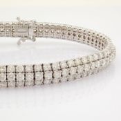 HRD Antwerp Certificated 18K White Gold Diamond Bracelet (Total 8.8 Ct. Stone)