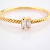 HRD Antwerp Certificated 14k Rose/Pink Gold Diamond Ring (Total 0.1 Ct. Stone)