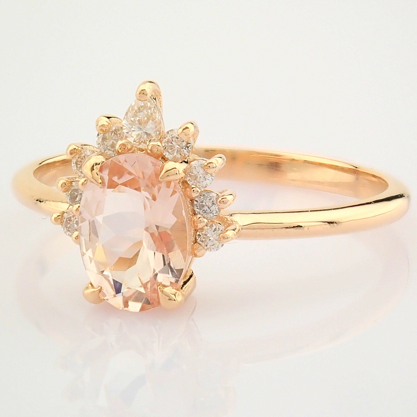HRD Antwerp Certificated 14K Rose/Pink Gold Diamond Ring (Total 0.78 Ct. Stone) - Image 5 of 11