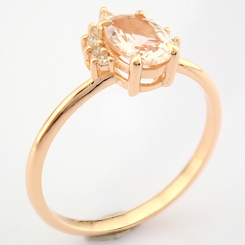 HRD Antwerp Certificated 14K Rose/Pink Gold Diamond Ring (Total 0.78 Ct. Stone) - Image 2 of 11