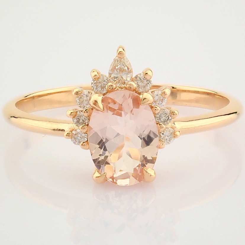 HRD Antwerp Certificated 14K Rose/Pink Gold Diamond Ring (Total 0.78 Ct. Stone)