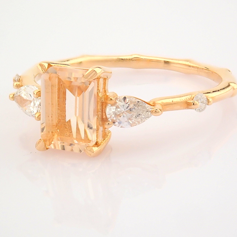 HRD Antwerp Certificated 14k Rose/Pink Gold Diamond Ring (Total 0.98 Ct. Stone) - Image 11 of 11
